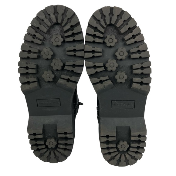 EUC Sincerely Jules Black Harley Boots Women’s 6.5 Front Lace Up Side Zips - Picture 5 of 8